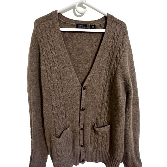 vintage | Finalist Brown Wool Button Up Cardigan - Picture 9 of 11